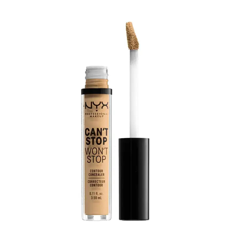 Nyx Noncomedogenic Long Lasting Concealer Can'T Stop Won'T Stop Shade 8 True Beige For Medium Light Skin , 3,5 ml