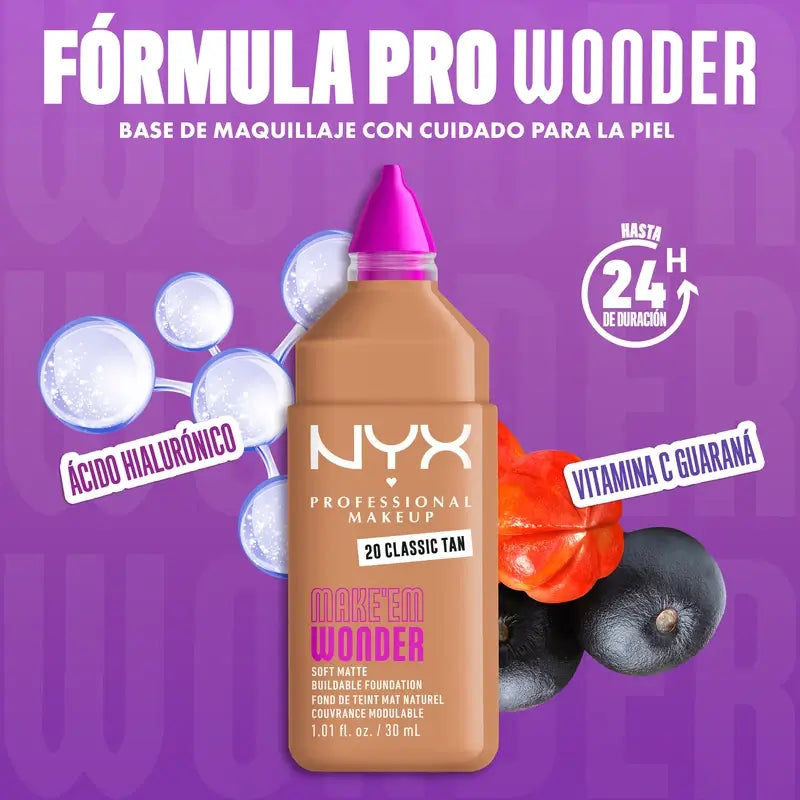 Nyx Cosmetics Make Em Wonder Fdt Classic Tan, 30 ml
