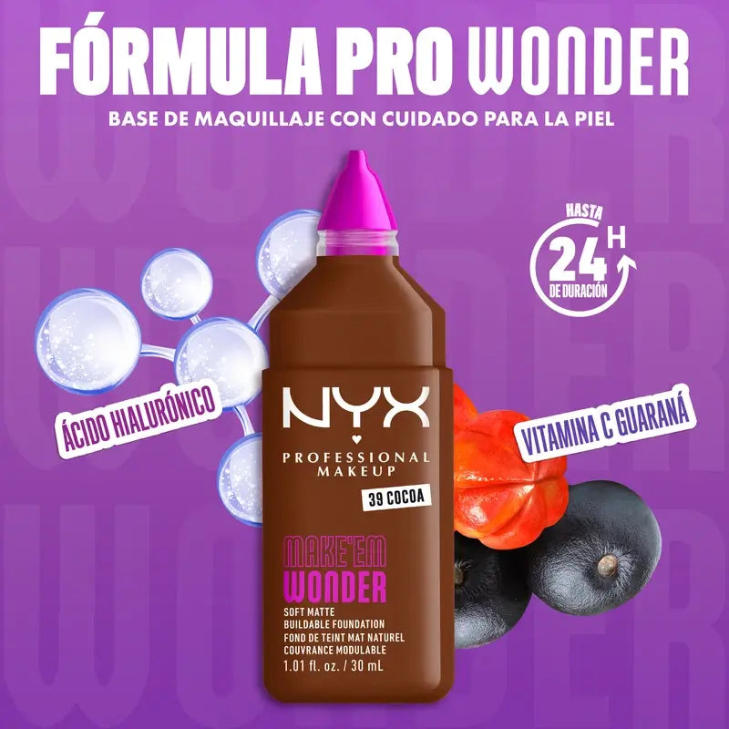 Nyx Cosmetics Make Em Wonder Fdt Cocoa, 30 ml
