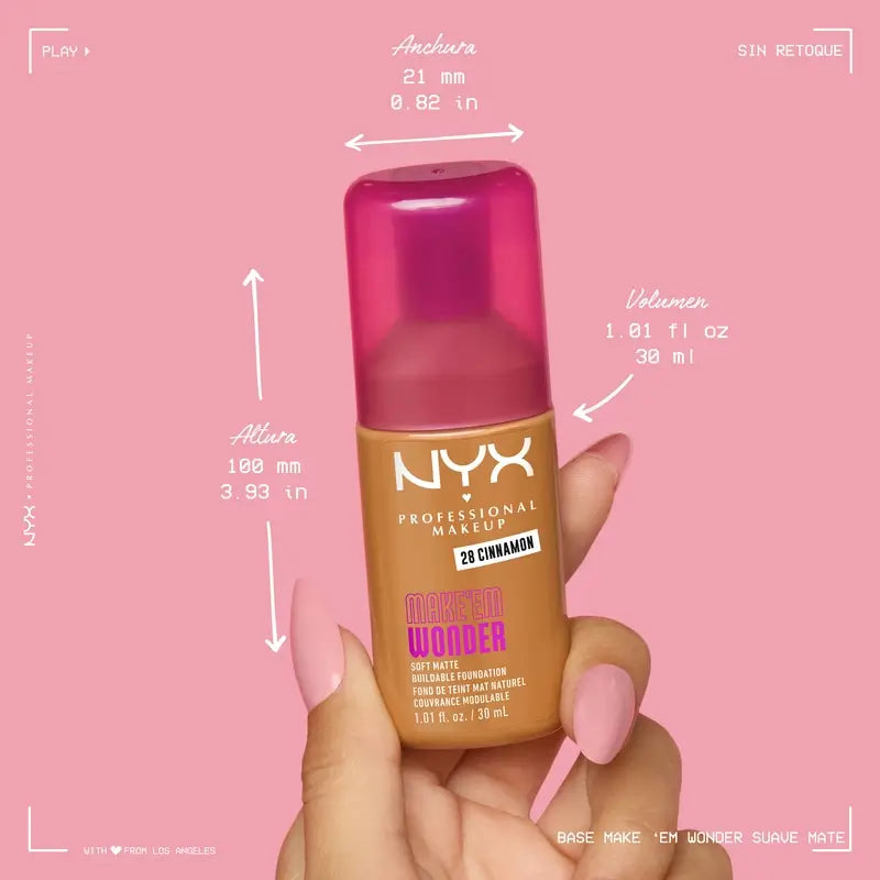 Nyx Cosmetics Make Em Wonder Fdt Gold Caramel, 30 ml