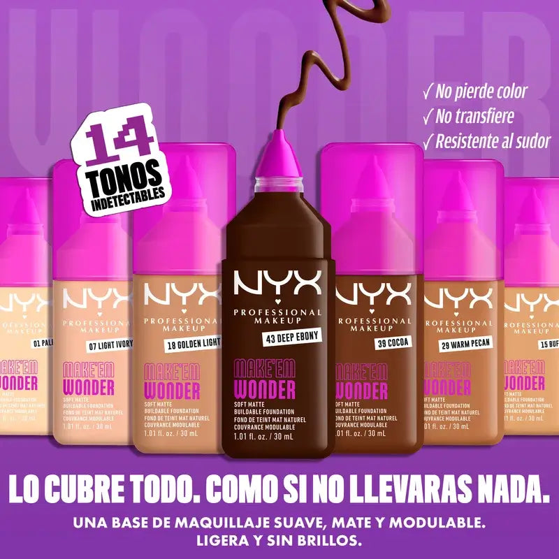 Nyx Cosmetics Make Em Wonder Fdt True Beige, 30 ml