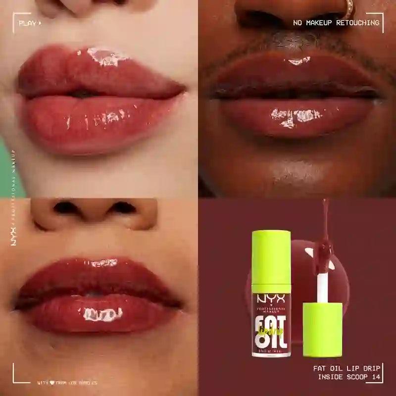 Nyx Fat Oil Lip Drip Oil, Shade Inside Scoop , 4.8 ml