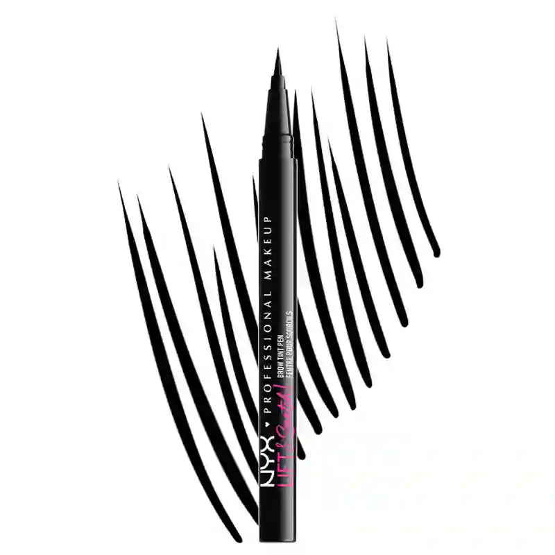 Nyx Brow Tint Pen Lift&Snatch ! Brow Tint Pen, Long Lasting 16H, Vegan Formula, Shade Black , 1 ml