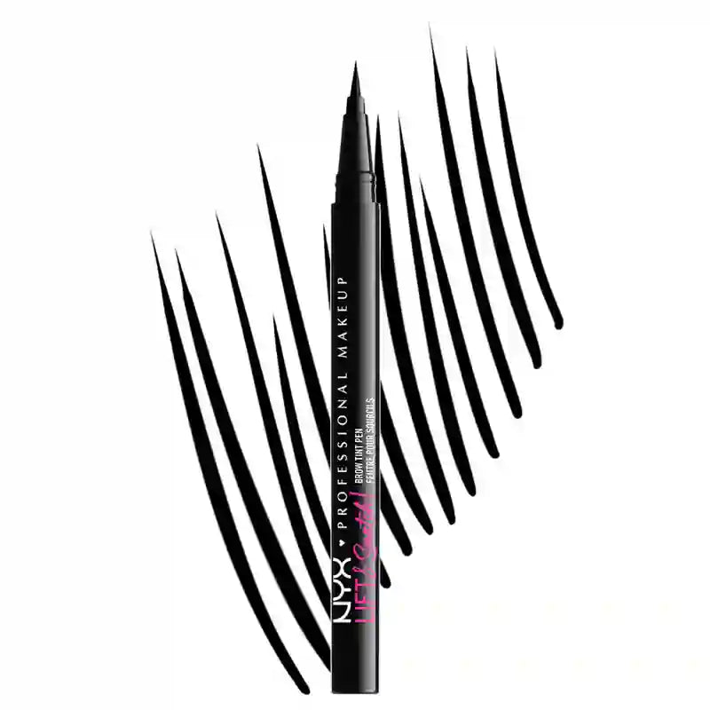 Nyx Brow Tint Pen Lift&Snatch ! Brow Tint Pen, Long Lasting 16H, Vegan Formula, Shade Black , 1 ml