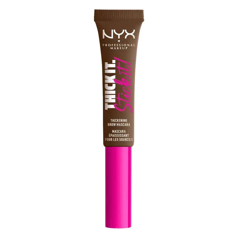 Nyx Thick It Stick It Mascara. Longue durée. Finition naturelle. Teinte brune, 7 ml
