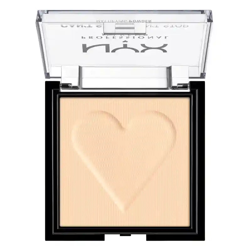 Nyx Professional Poudre matifiante Can'T Stop Won'T Stop. Atténue la brillance, les imperfections et les pores. Teinte 01 Clair. 6 gr