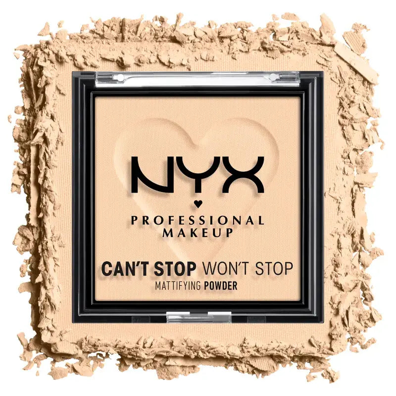 Nyx Professional Mattifying Powder Can'T Stop Won'T Stop Shade 02 Light , 6 gr