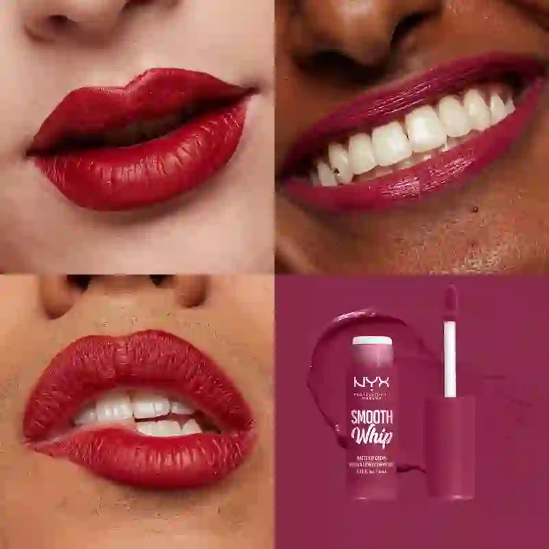 Nyx Smooth Whip Matte Lip Cream, rouge à lèvres liquide crémeux, mat, teinte Fuzzy Slippers 08 , 4 ml