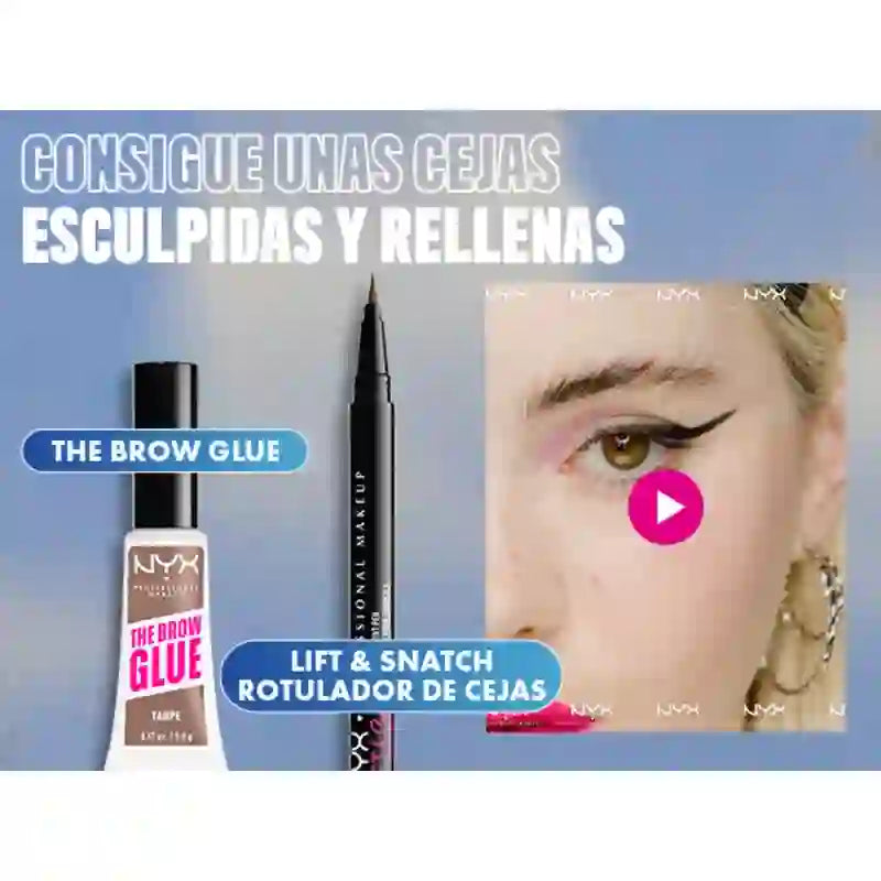 Nyx The Brow Glue, gel à sourcils longue durée, teinte 02 brun moyen, 5 gr