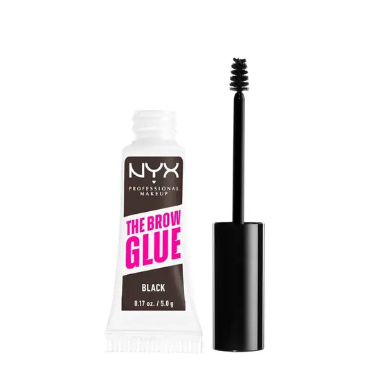 Nyx The Brow Glue, gel de colle à sourcils longue durée, teinte brun noir, 5 g