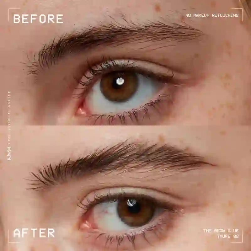 Nyx The Brow Glue, gel à sourcils longue durée, teinte taupe 02 , 5 g