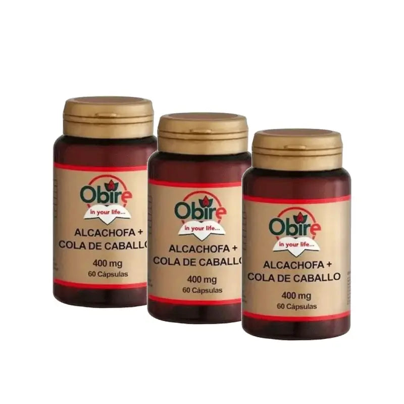 Obire Artichaut + Prêle, lot de 3 x 60 gélules