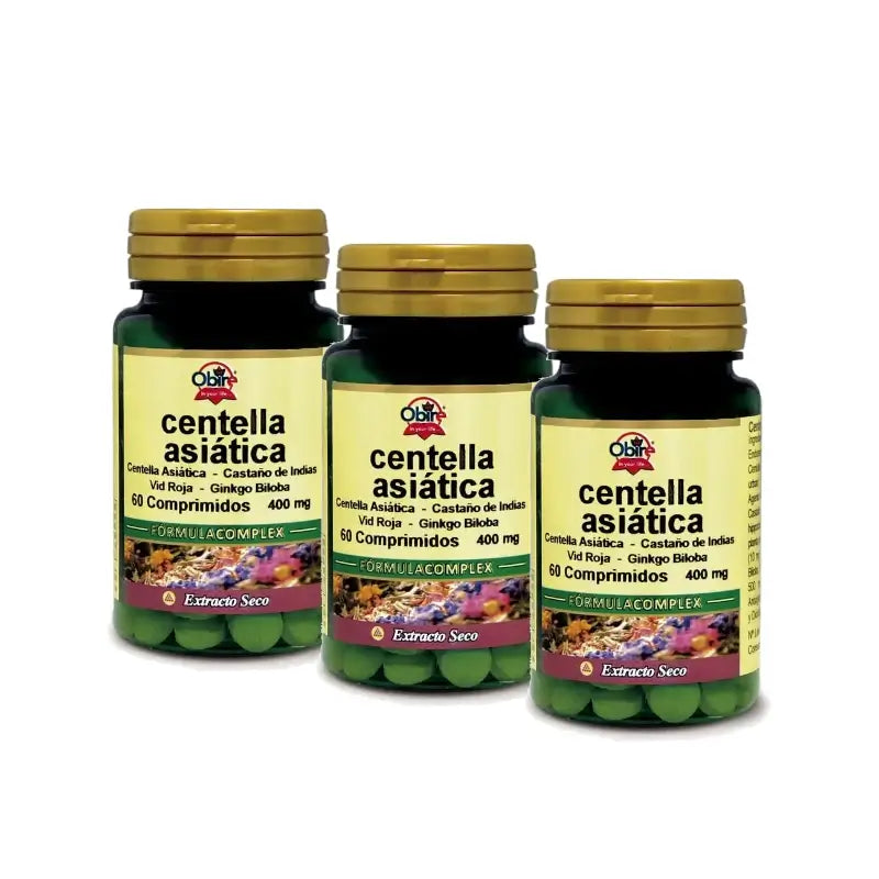 Obire Centella Asiatica Complex, lot de 3 x 60 comprimés