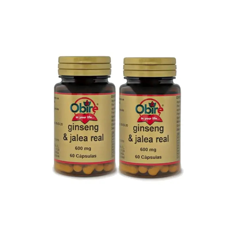Obire Ginseng & Gelée royale, lot de 2 x 60 gélules