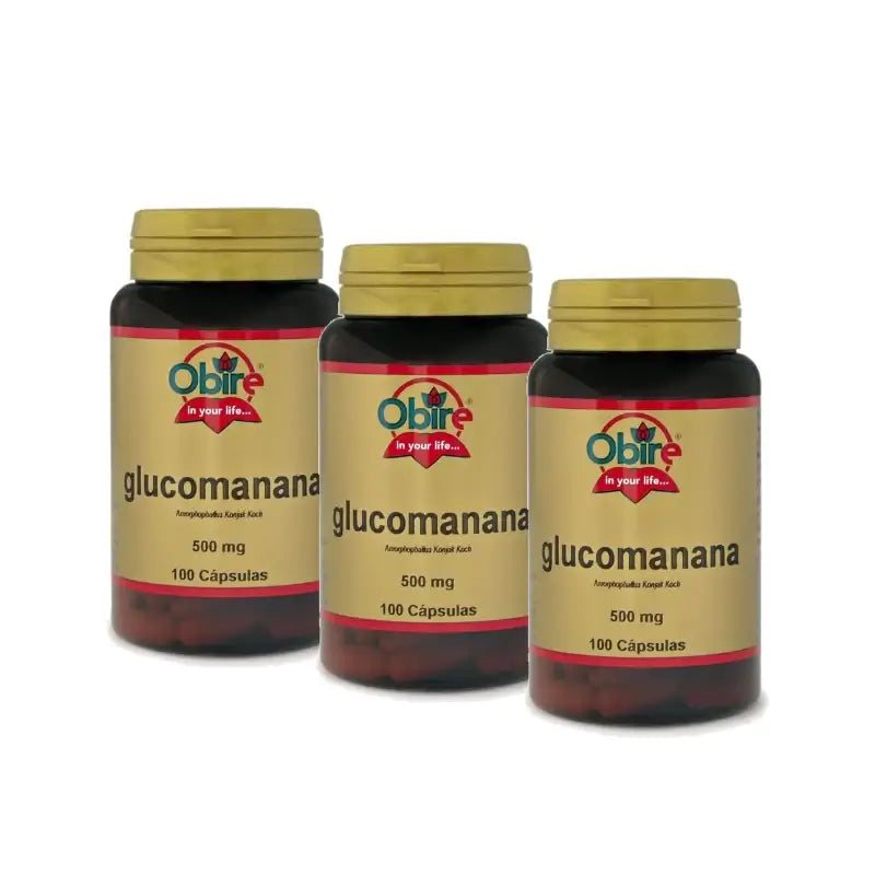 Obire Glucomannane, lot de 3 x 100 gélules