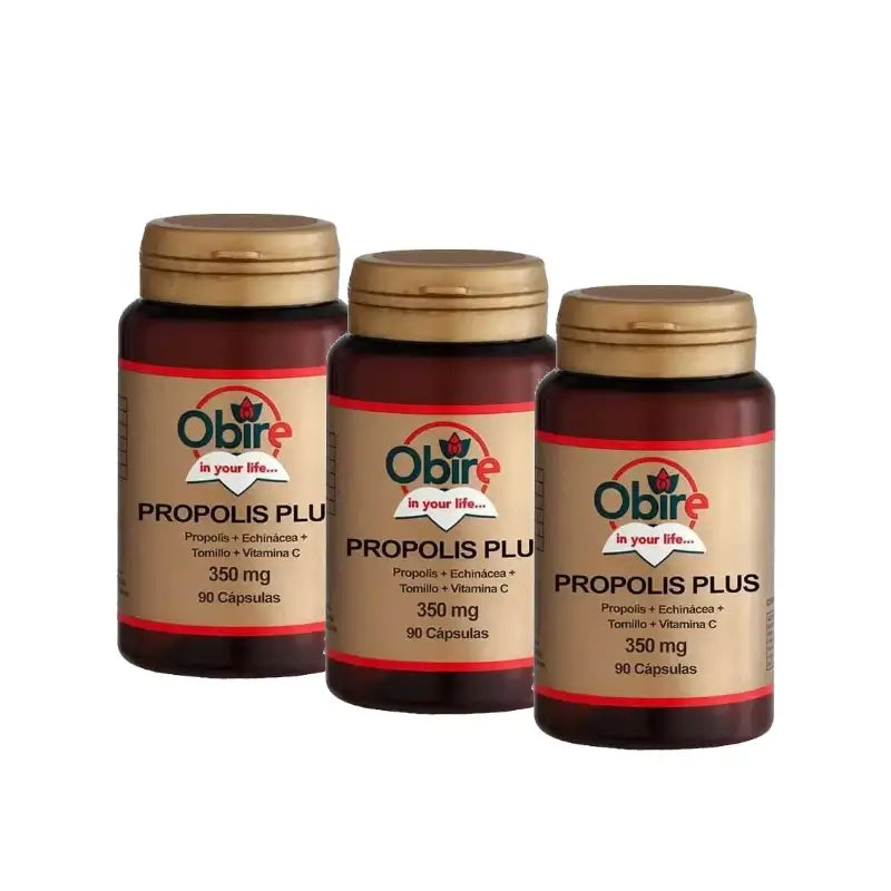 Obire Propolis Plus (Propol+Echinol+Thym), lot de 3 x 90 gélules