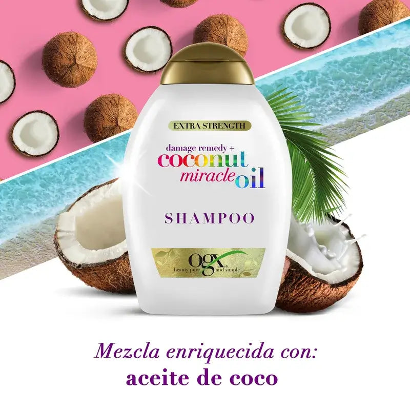 OGX Coconut Miracle Oil Extra Strength Conditioner, répare et ravive les cheveux abîmés 385 ml