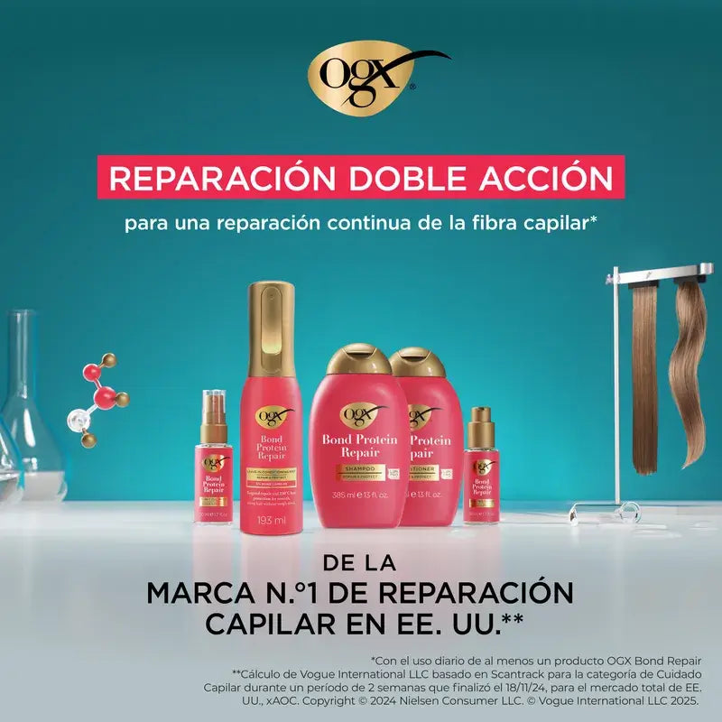 Ogx Bond Repair Leave-In Conditioner, spray de protection thermique, réparation des cheveux, 193 Ml