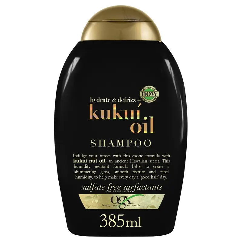OGX Shampooing à l'huile de Kukui Anti-Frizz, 385 ml