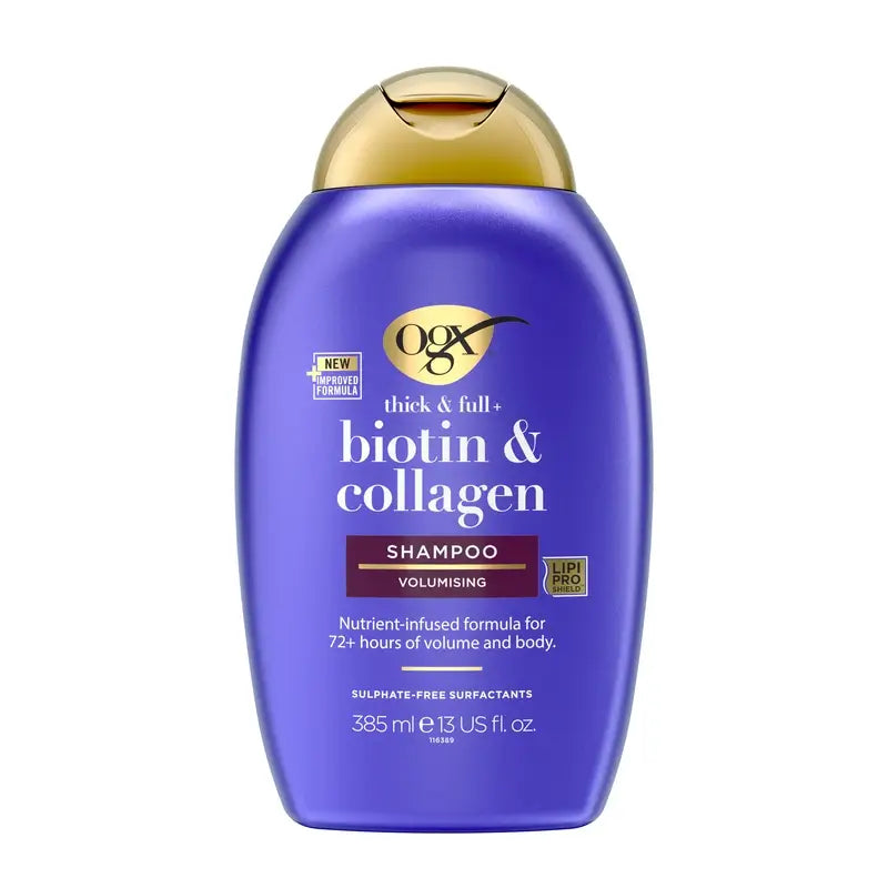 OGX Shampooing à la biotine et au collagène, cheveux fins, 385 ml