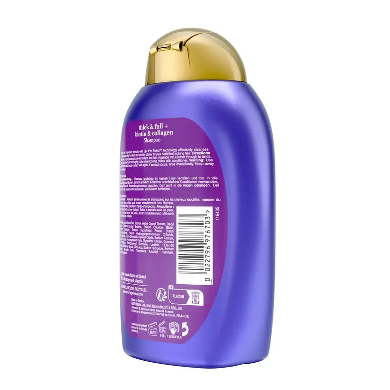 OGX Shampooing à la biotine et au collagène, cheveux fins, 385 ml