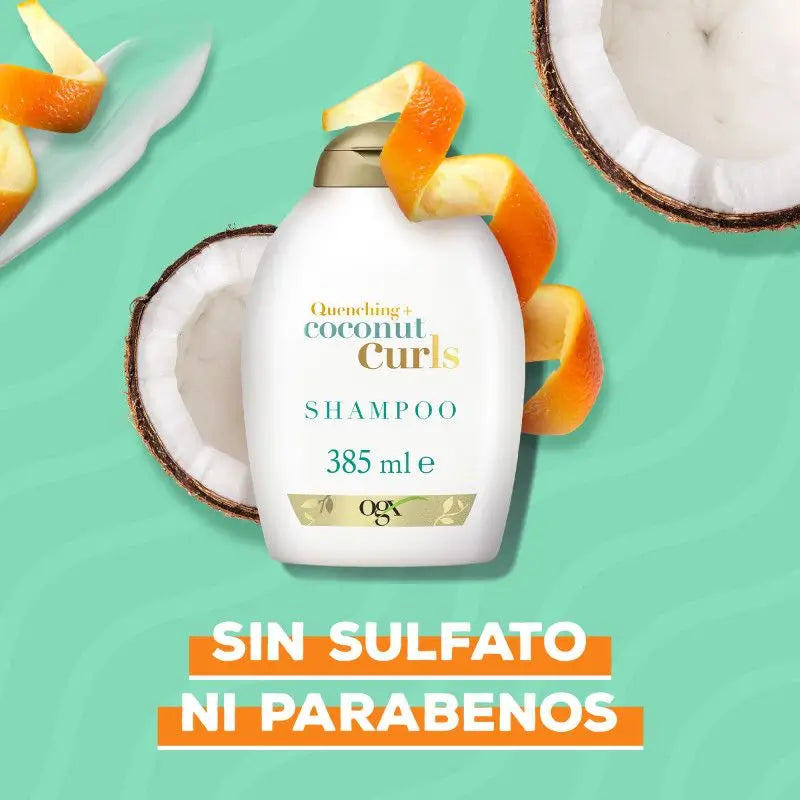 Ogx Shampooing à la noix de coco pour cheveux bouclés, 385 ml