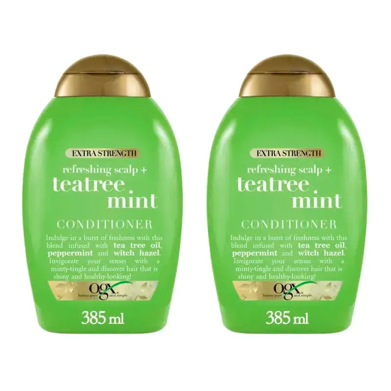 Ogx Ttx-Teatree Menthe Extra, Pack 2 x 385 ml