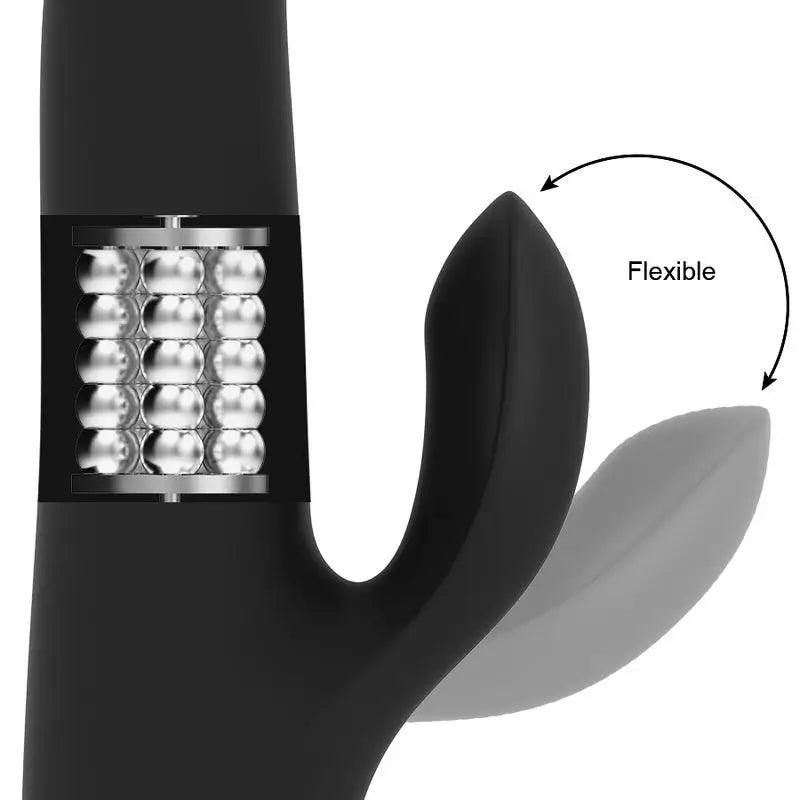 Ohmama Vibrators Vibrateur avec fonction de mouvement et boules rotatives - Noir