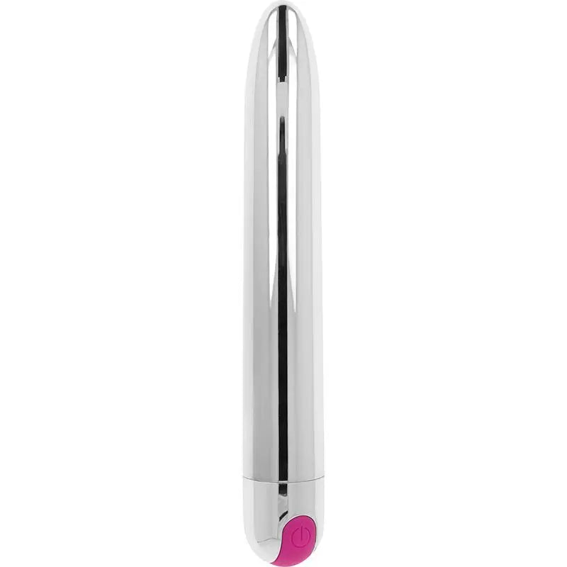 Ohmama Vibrators Vibrateur argenté rechargeable 10 modes 18.5 Cm