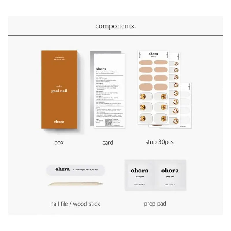 Ohora Gel Nails - Caramel Bear, 30 unités