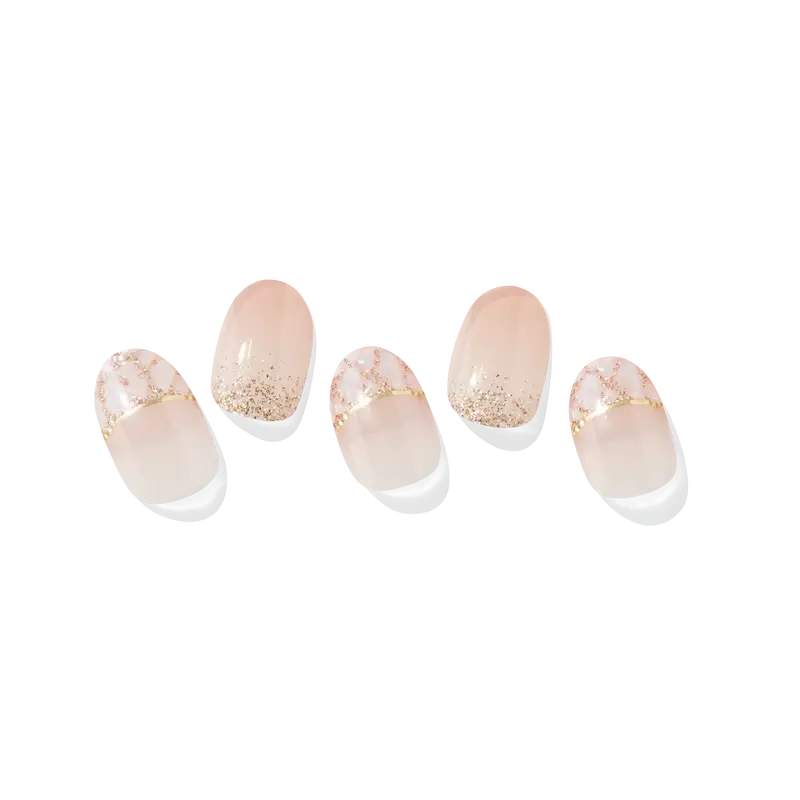 Ohora Gel Nails - Peachy Sparkle, 30 unités