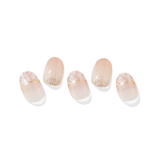 Ohora Gel Nails - Peachy Sparkle, 30 unités