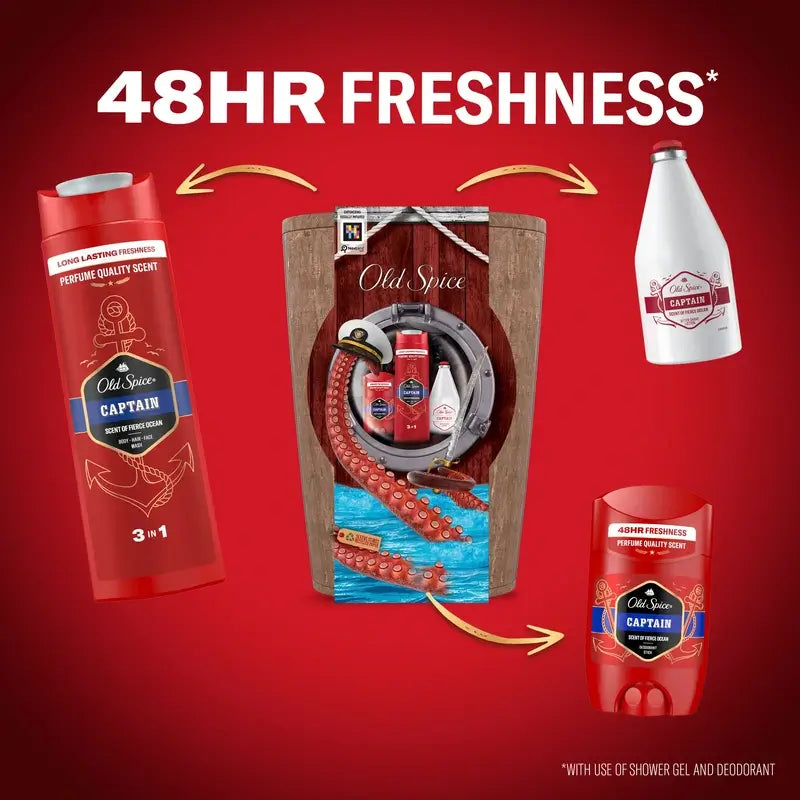 Old Spice Captain Barrel Coffret cadeau avec gel douche