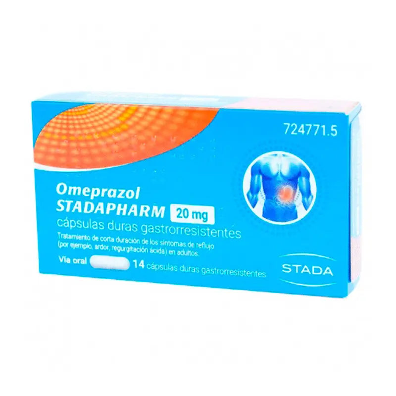 Omeprazole Stadapharm 20 mg, 14 gastroresistant capsules