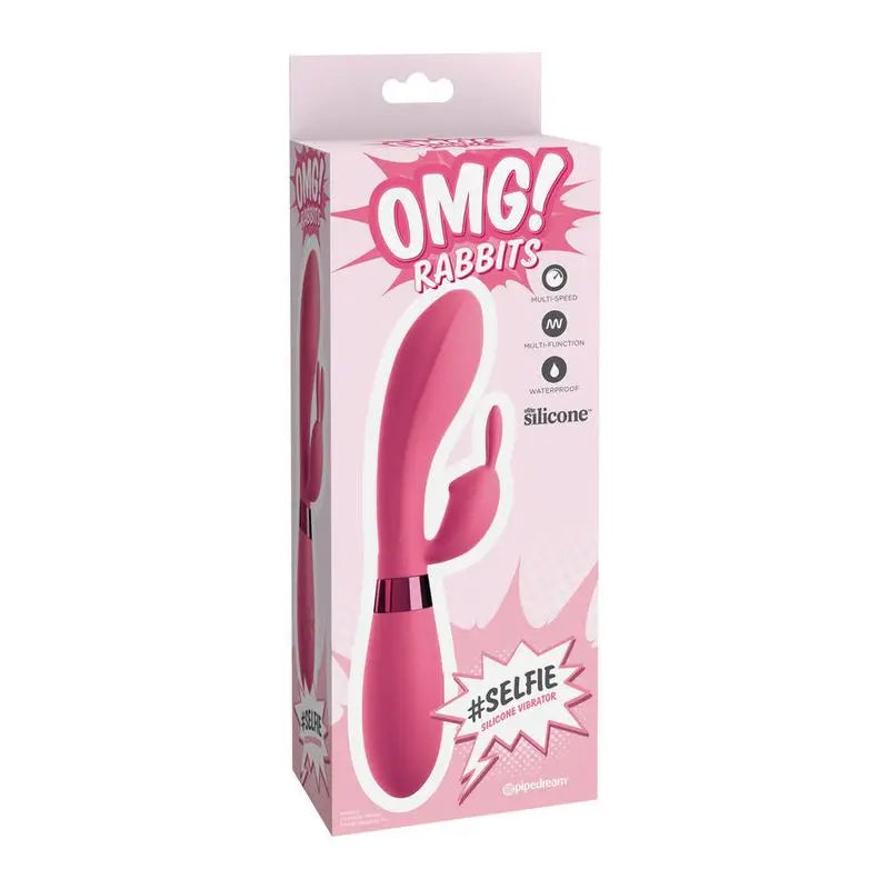 Omg Selfie Vibrateur en silicone Lapin rose