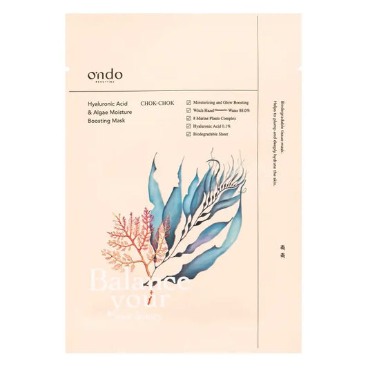 Ondo Beauty 36.5 Masque Chok-Chok à l'acide hyaluronique et aux algues, 25 gr