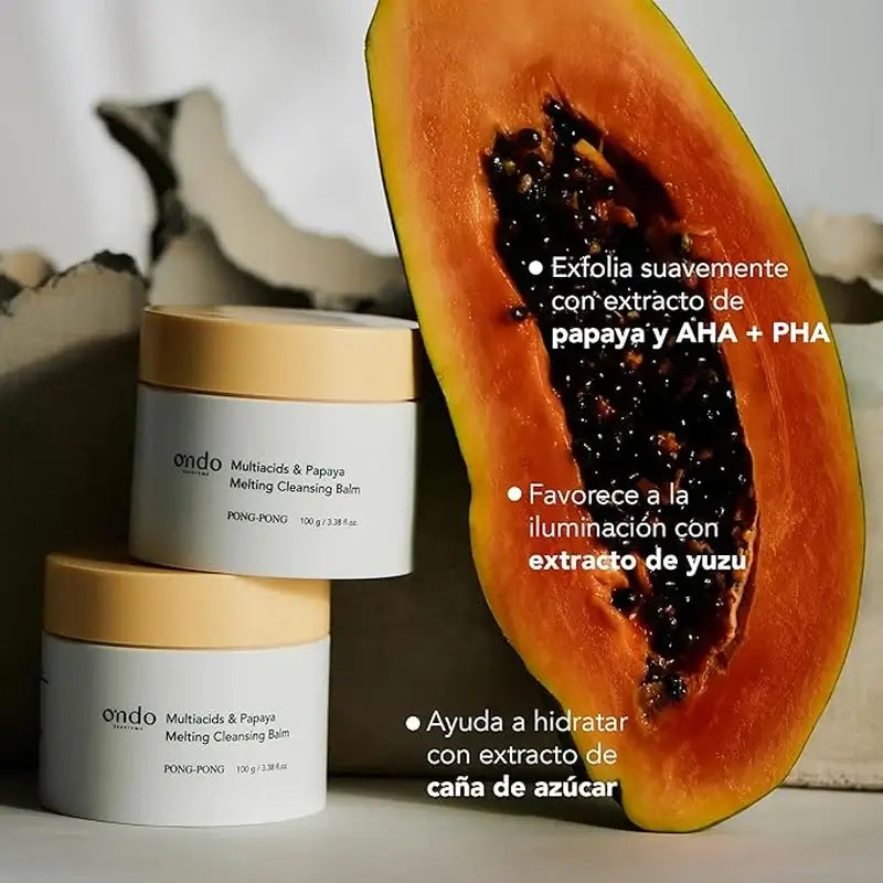 Ondo Beauty 36.5 Baume nettoyant multiacides et papaye, 100 gr
