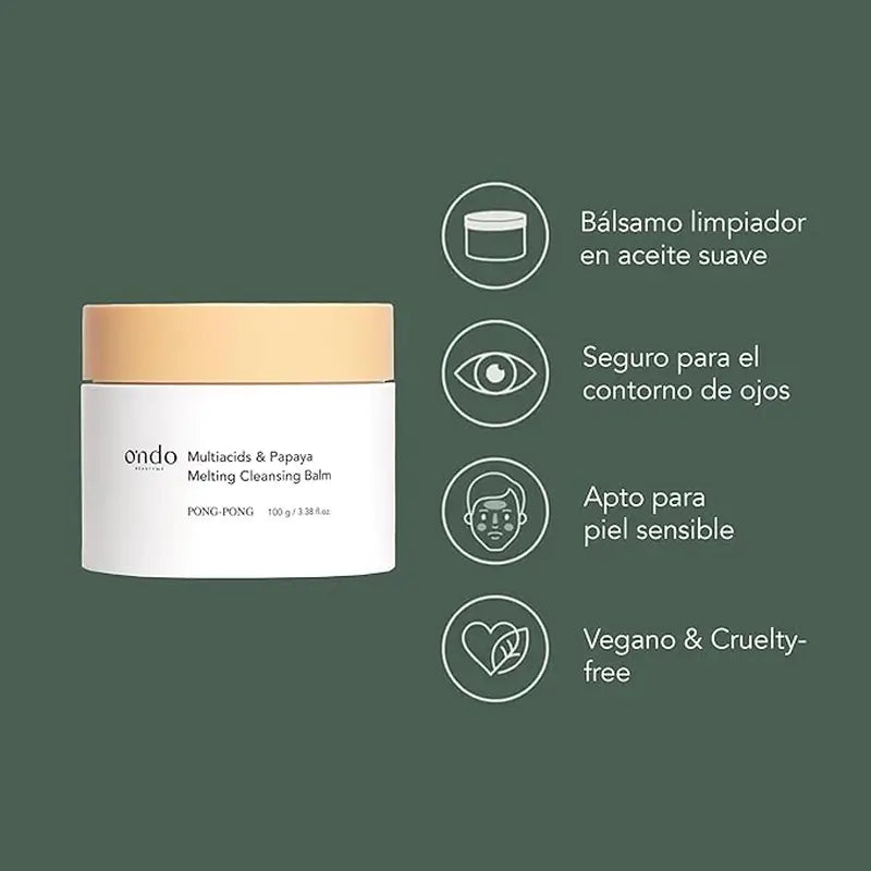 Ondo Beauty 36.5 Baume nettoyant multiacides et papaye, 100 gr