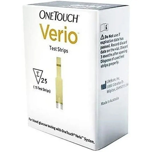 Onetouch Verio Test Strips, 25 Units