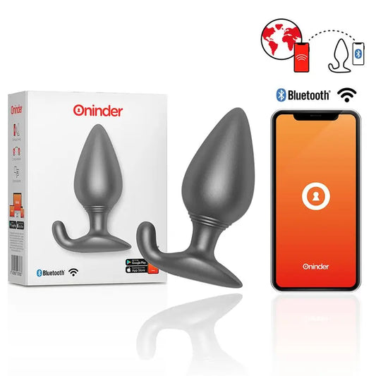Oninder Black Vibrating Anal Plug - Free App