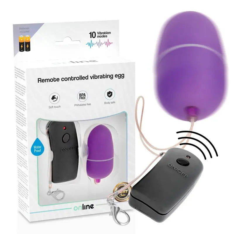 Online Remote Control Vibrating Egg - Lilac