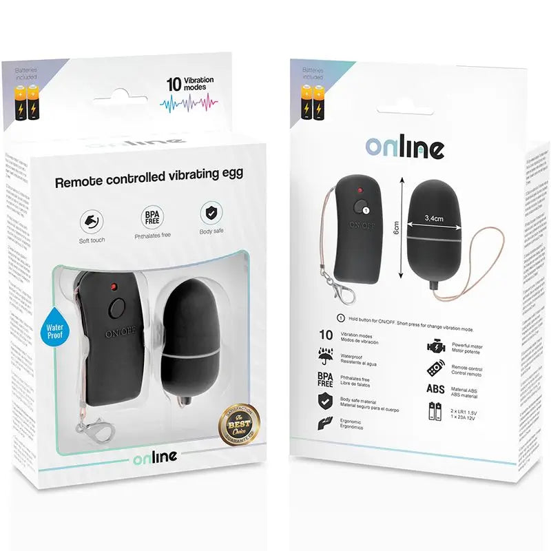Oeuf vibrant télécommandé en ligne - Noir
