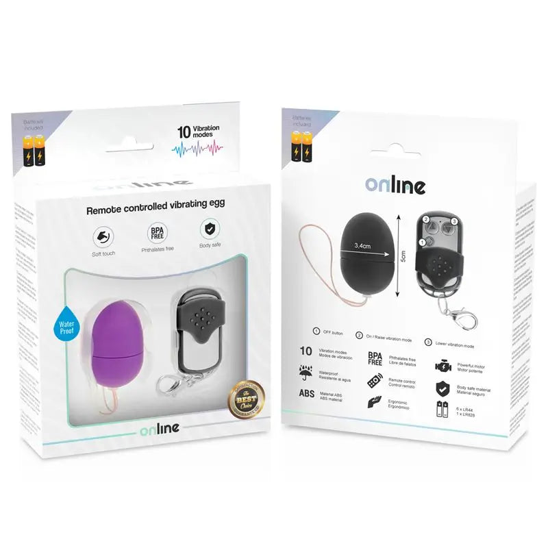 Online Remote Control Vibrating Egg S - Lilac