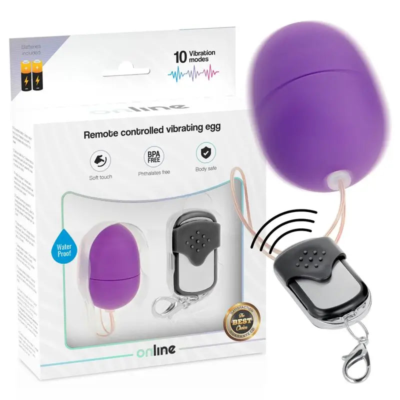Online Remote Control Vibrating Egg S - Lilac