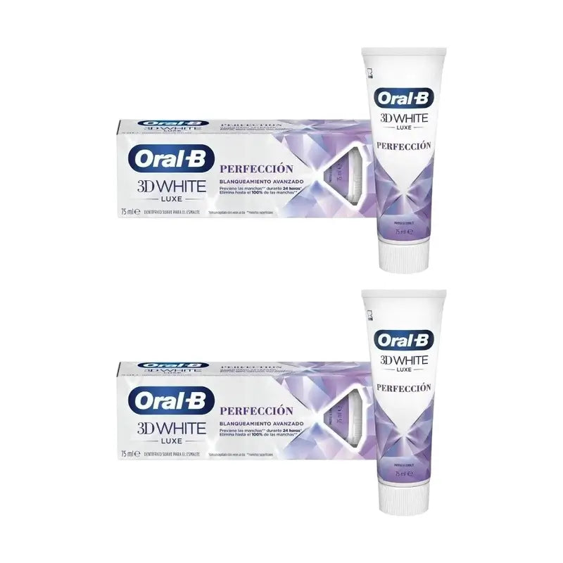 Oral-B 3Dwhite Luxe Perfection Dentifrice blanchissant 2X75 Ml