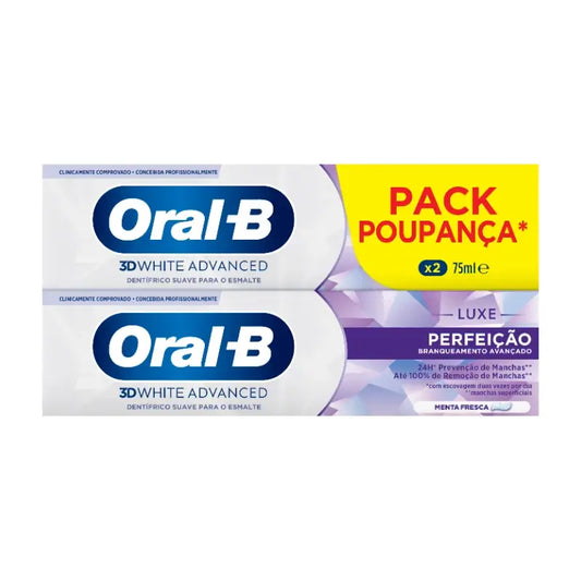 Oral-B 3D White Advanced Perfection Dentifrice, 2x75 ml