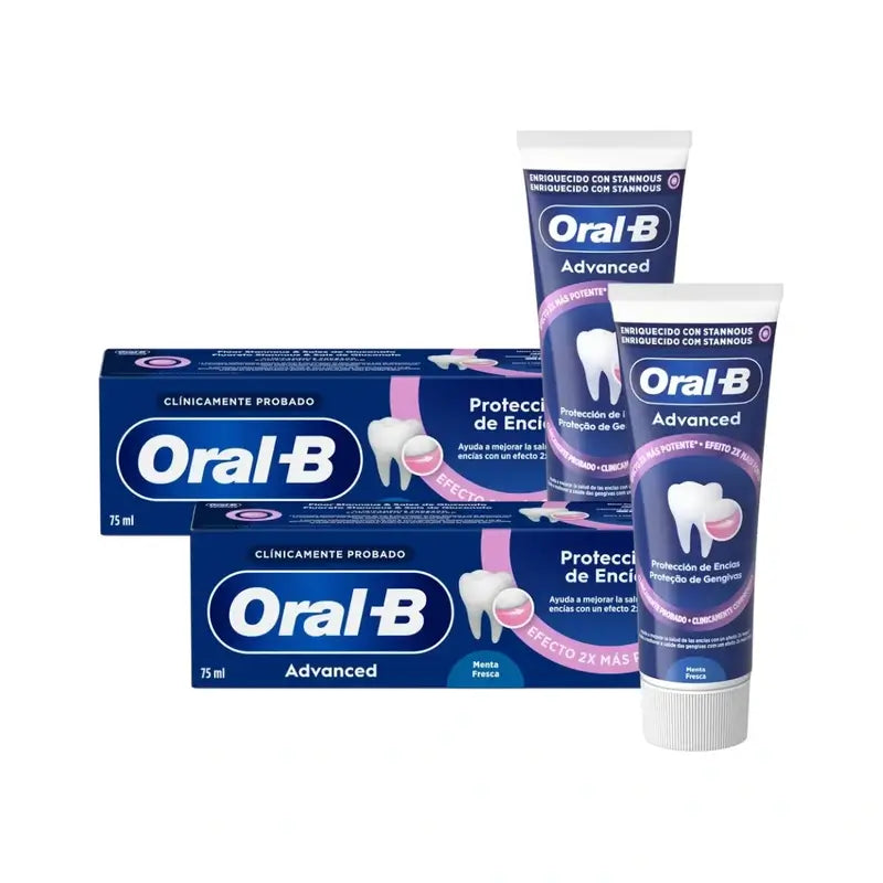 Oral-B Advanced Toothpaste Gum Protection Fresh Mint , 2X75 Ml