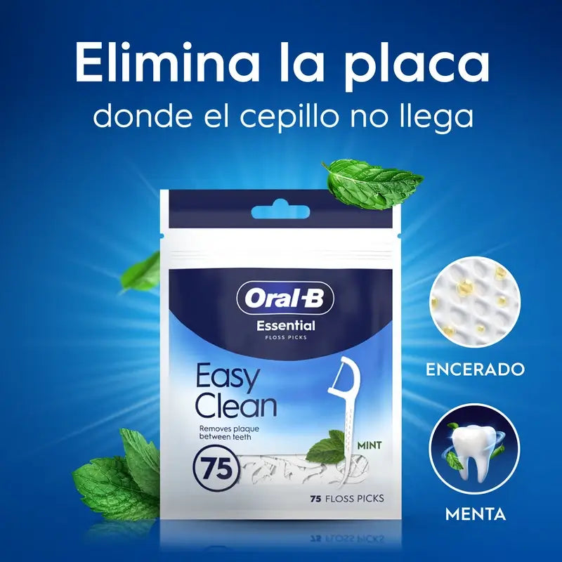 Oral-B Easy Clean - Arceaux dentaires à la menthe, 75 unités