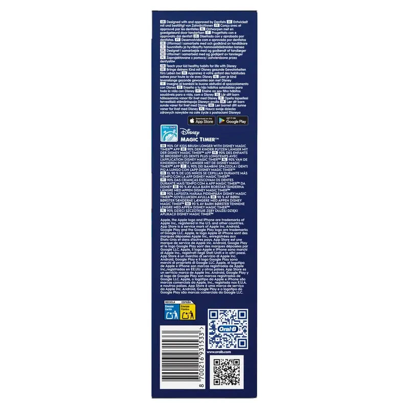 Brosse à dents Oral B Braun iO2 Stitch pour enfants