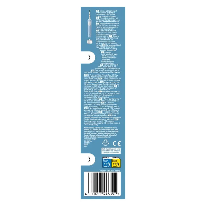 Oral-B Braun Brosse à dents rechargeable Braun Vitality Pro Bleu
